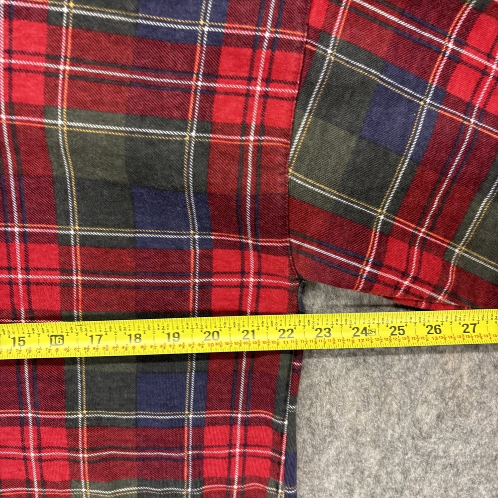 Vintage Honors Rugby Tartan Plaid Polo Shirt Men's Large 90s Preppy Long Sleeve - Picture 4 of 6